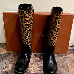 Sz 9M Women’s Coach rain boots